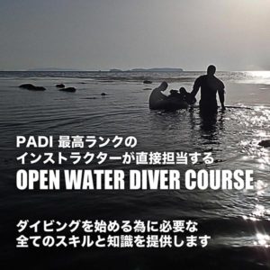 コースディレクターが担当するオープンウォーターダイバー