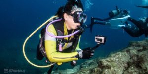 水中で動画撮影する