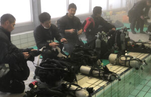 プールでリブリーザー