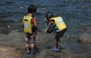 子供のシュノーケリング